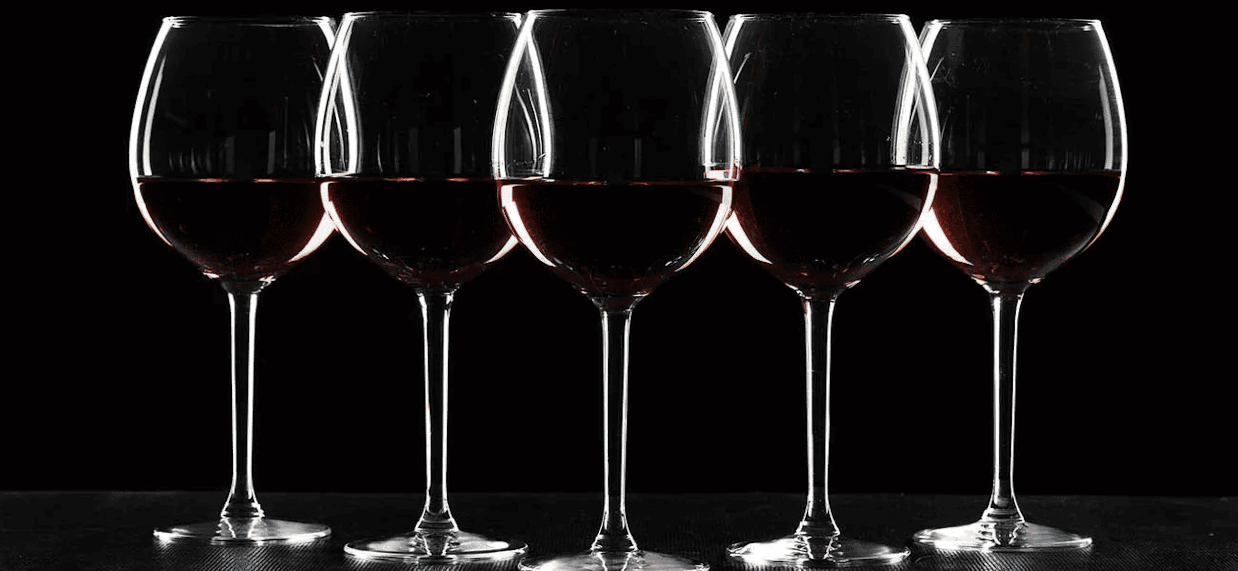 5 glasses of red wine