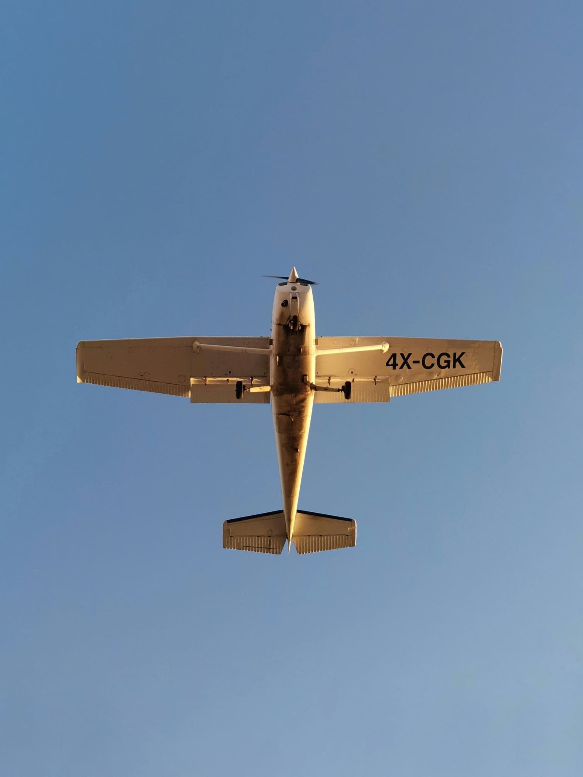 A byplane in the sky