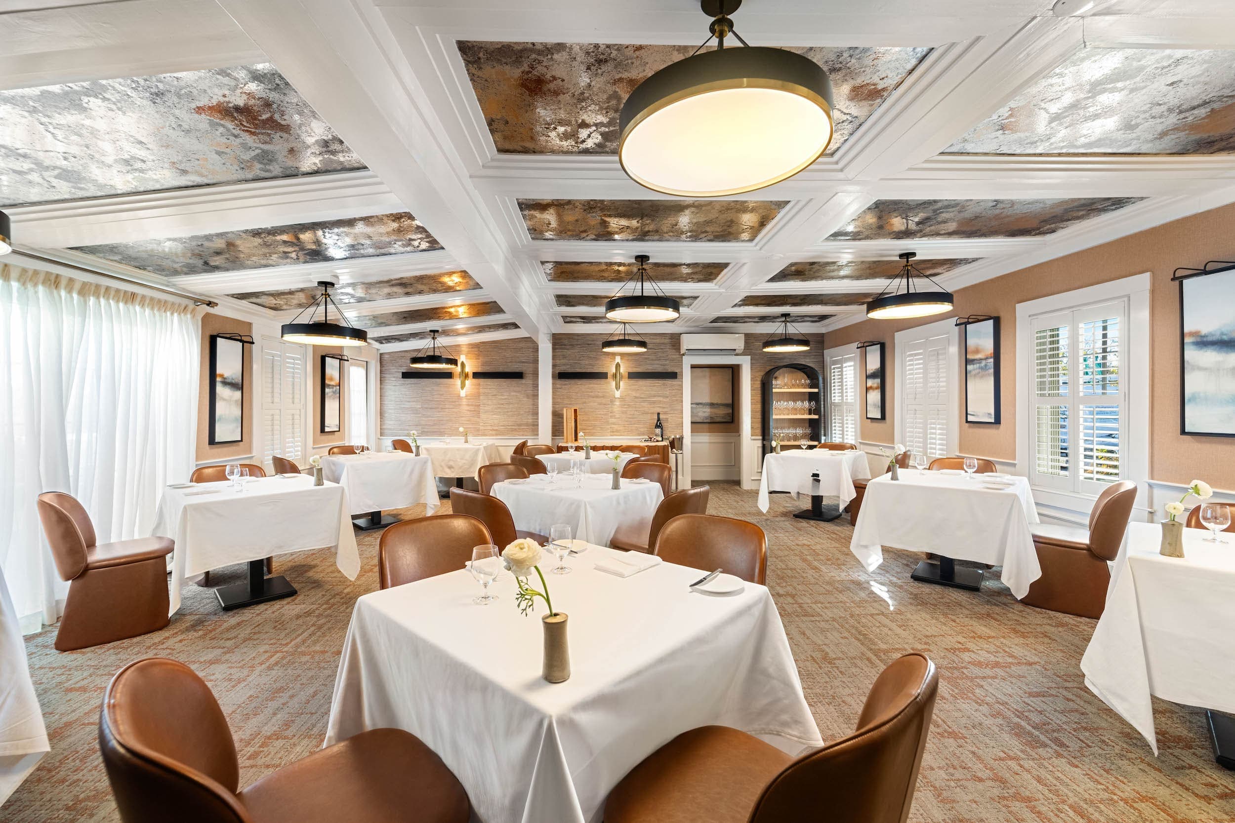 An empty Cuvee restaurant at Chatham Inn