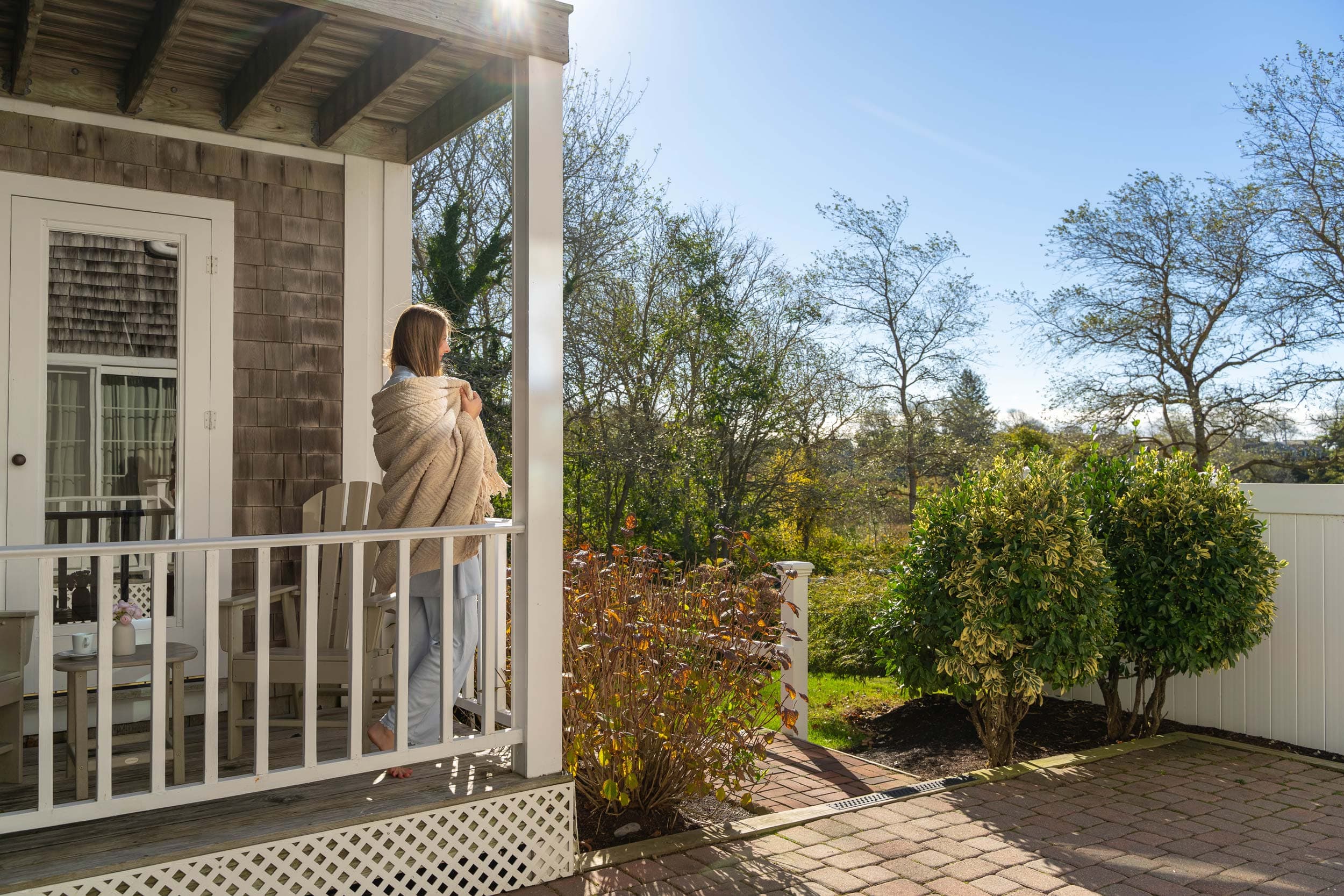 Lady On The Porch At Chatham Inn