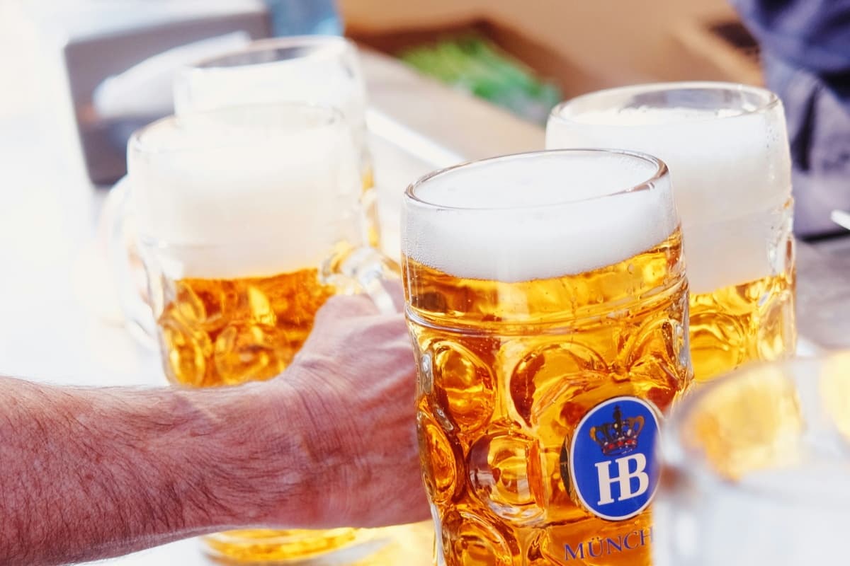 Oktoberfest beer steins near Chatham Inn, Cape Cod
